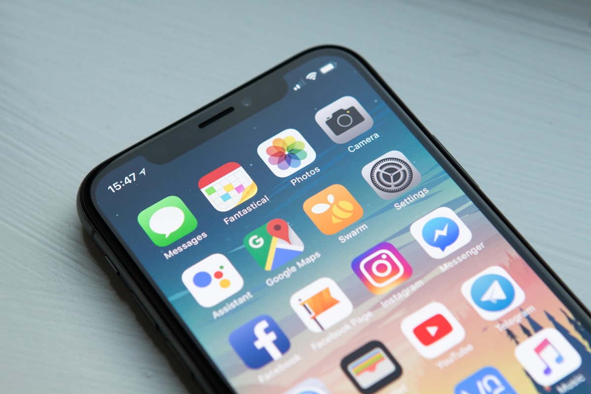 Smartphone on a desk